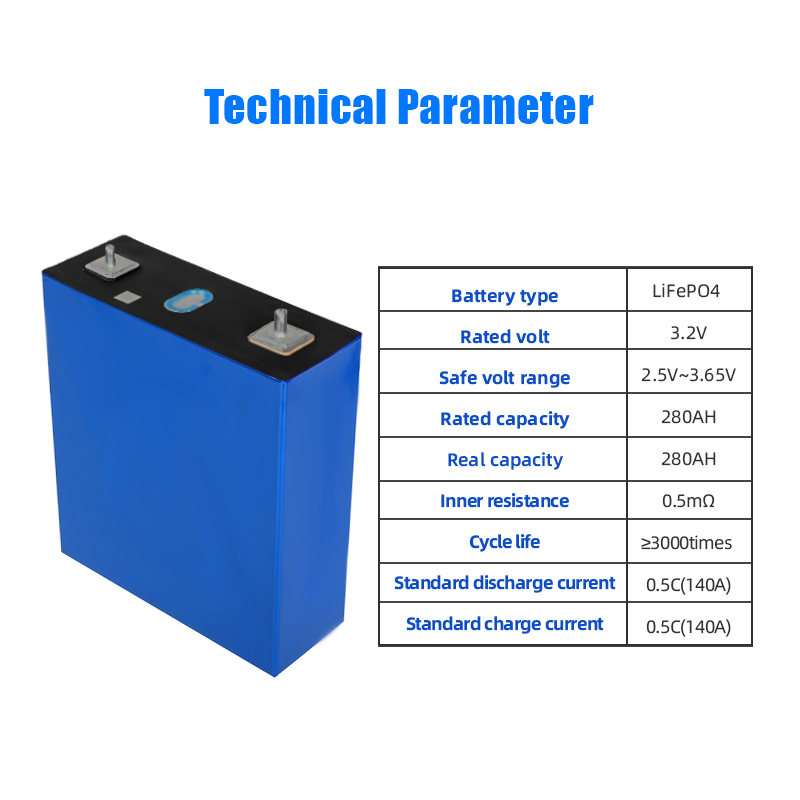 in Stock 3.2V LiFePO4 Rept 280ah Battery Cell for Solar Home Energy Storage Boat and Golf Carts