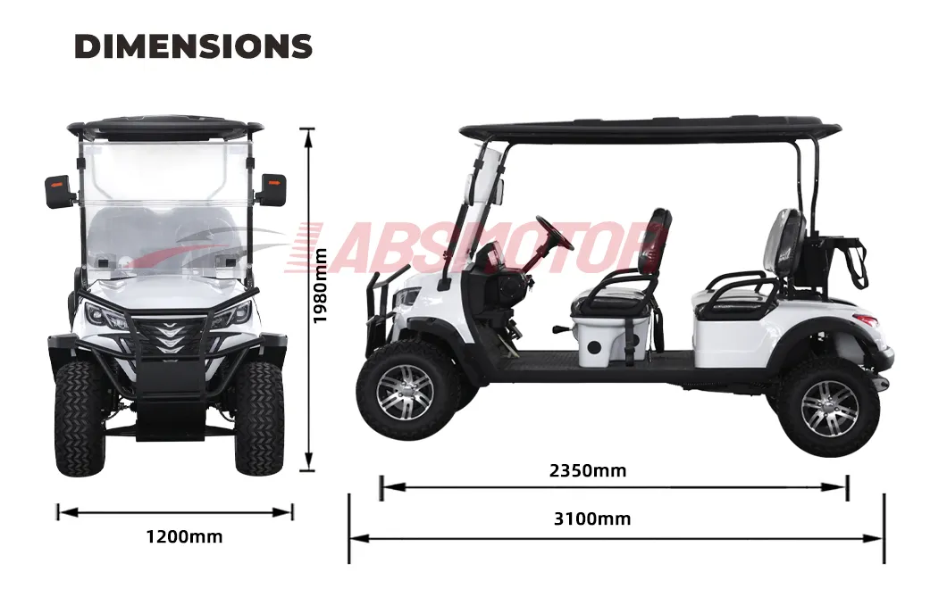 Luxury 4 Seater Gas Golf Cart