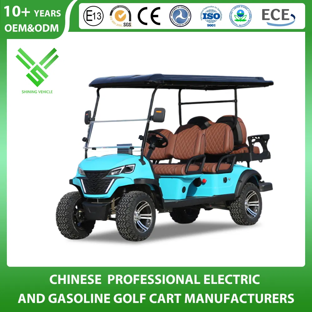 Energy-Efficient Golf Cart Customizable 2/4/2+2/6/4+2/8/6+2 Seater/Seat Electric Utility Hunting Offroad Buggy Club Car Sightseeing Street Legal Cart Factory