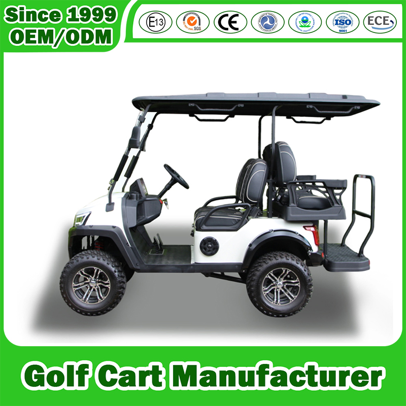 2+2 Seater 4 Passenger Factory Price Club Car Golf Cart Golf Club Cart off Road Street Legal 200cc/300cc/400cc Gas Powered Gasoline Petrol Lifted Golf Cart Manu