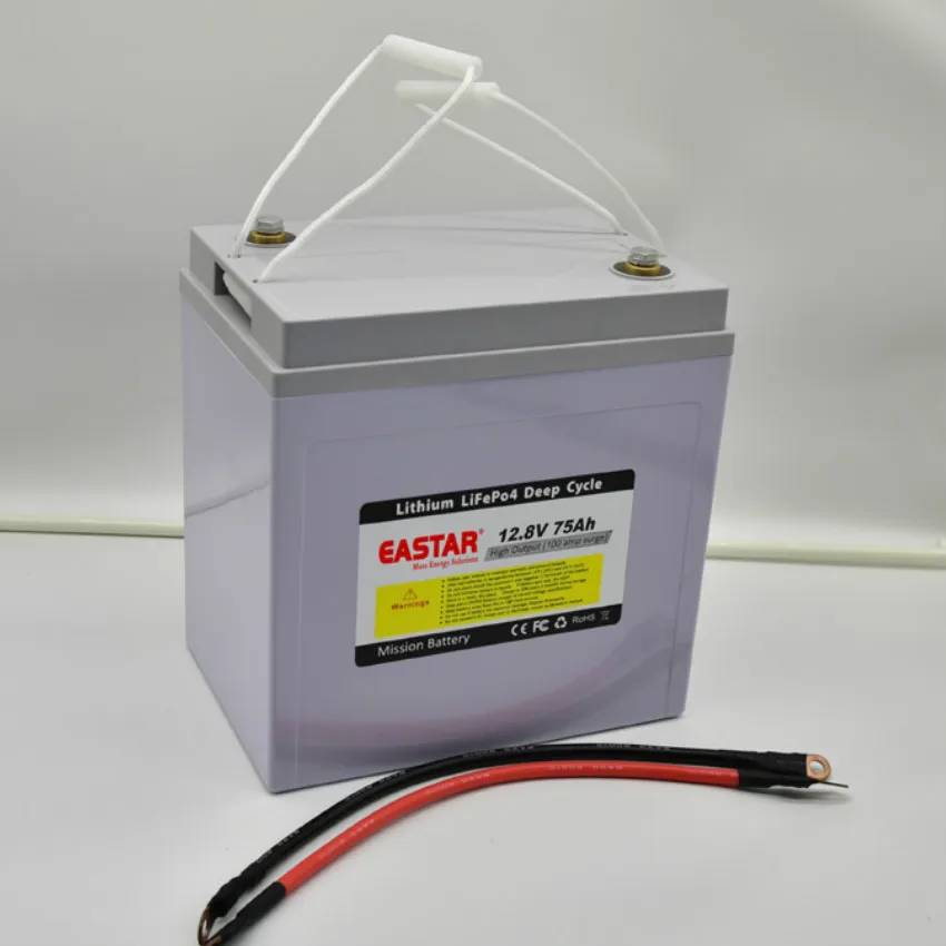 12V 75ah LiFePO4 Battery Main View