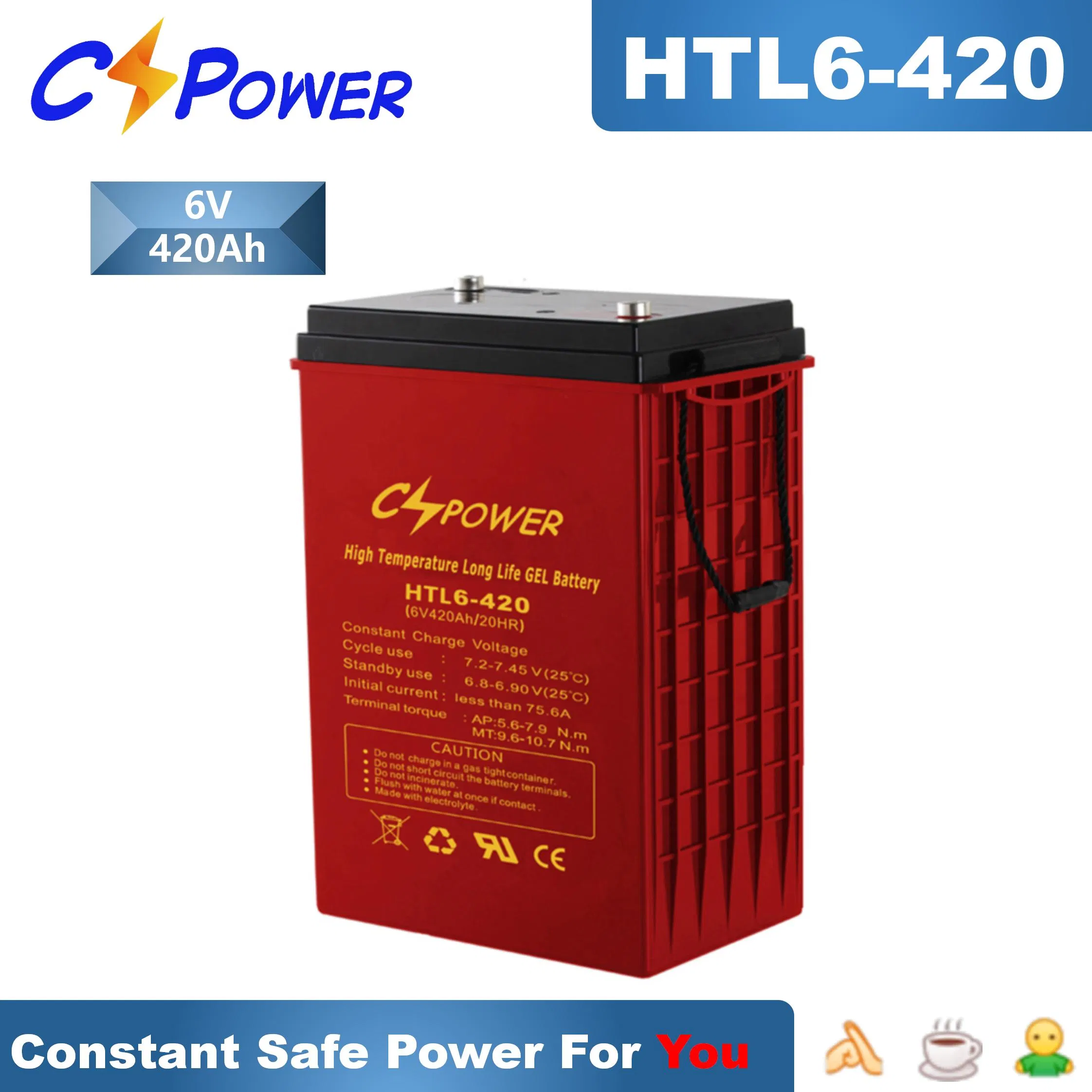 Cspower 6V200ah VRLA Deep Cycle High-Temp Gel Battery Vs Vision UPS Inverter/Golf Cart