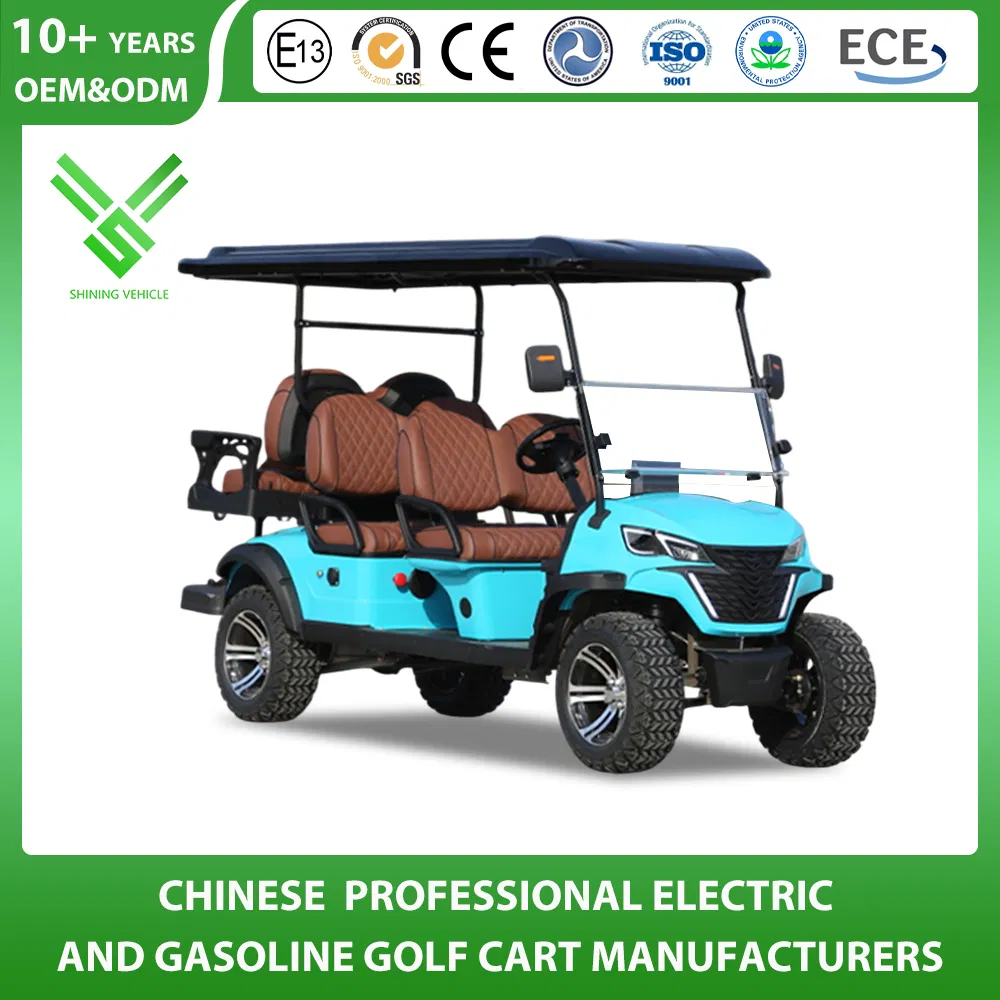 Energy-Efficient Golf Cart Customizable 2/4/2+2/6/4+2/8/6+2 Seater/Seat Electric Utility Hunting Offroad Buggy Club Car Sightseeing Street Legal Cart Factory