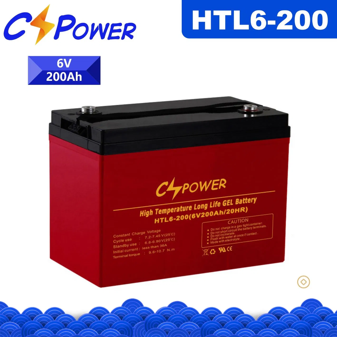 Cspower 6V200ah VRLA Deep Cycle High-Temp Gel Battery Vs Vision UPS Inverter/Golf Cart