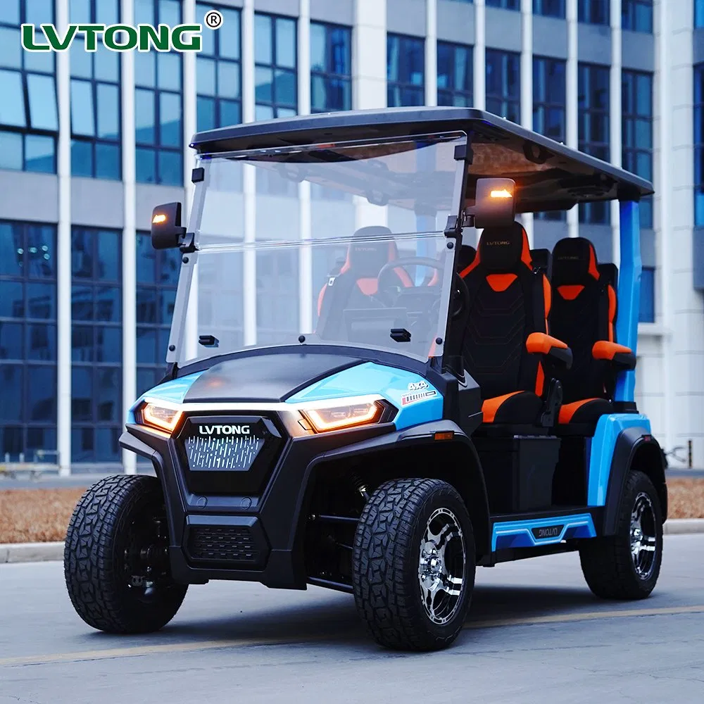 Lectric Golf Cart 4 Seater 72V 7.5kw Motor High Traction with Groof for Golf Course Adults