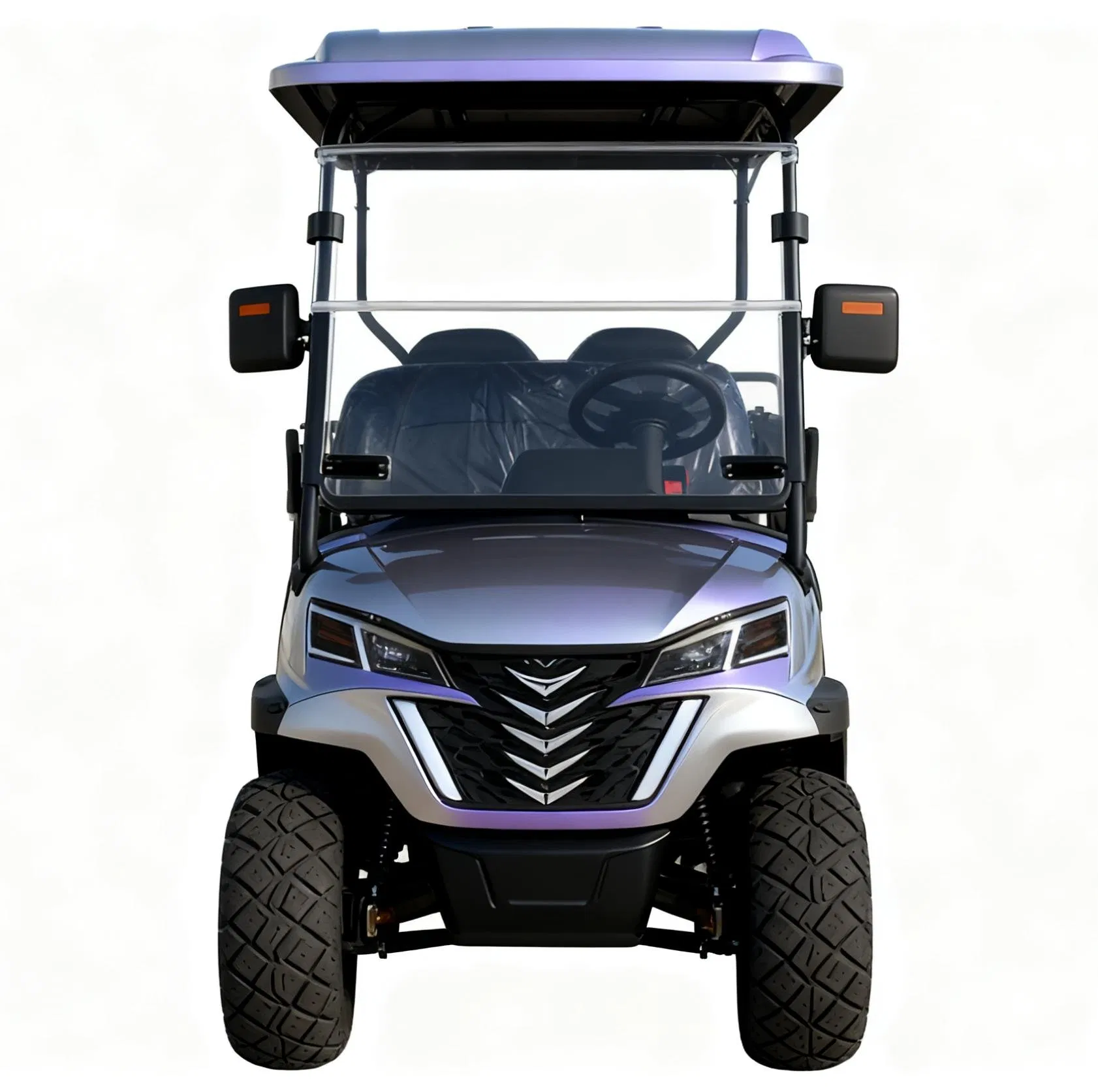4-Seat Electric Golf Cart with LED Headlights &amp; Rear Taillights