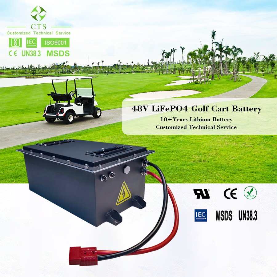 5kw 8kw Lithium Battery for Golf Cart 48V 105ah 150ah 200ah LiFePO4 Battery Pack for Sale