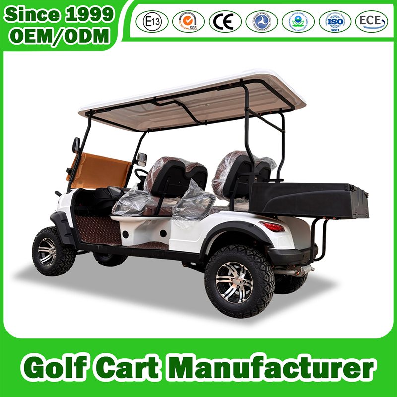 2+2 Seater 4 Passenger New Energy Utility Vehicle Golf Cart Cheap Customized Comfortable 4 Seats Gas Powered Gasoline Petrol Carts Manufacturer