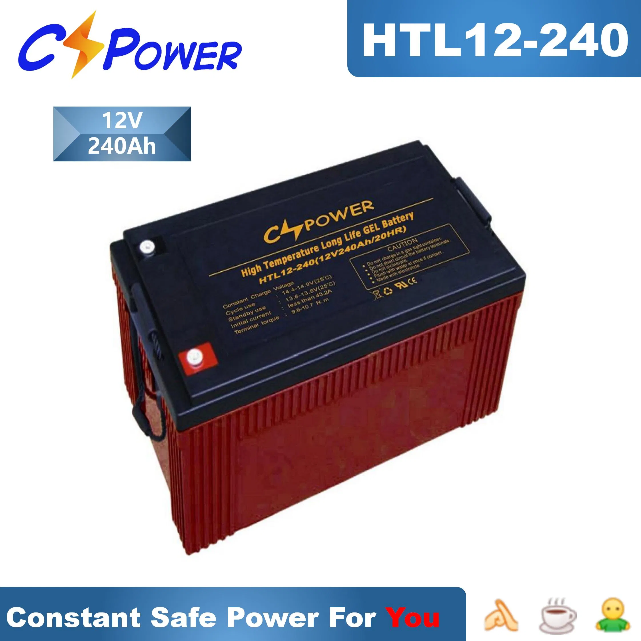Cspower 12V150ah High-Temp-Deep-Cycle-Gel-Battery for Solar/Golf Cart/Washing Machines Vs Ritar Battery