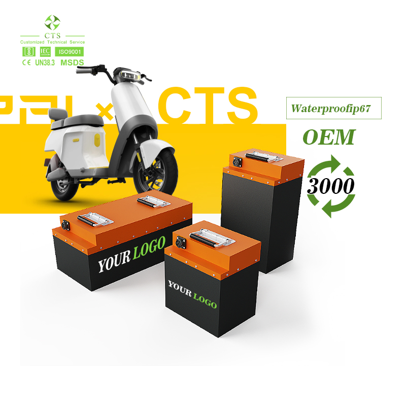 72V 50ah Rechargeable Lithium Battery Pack for Scooter Golf Cart Electric Tricycles