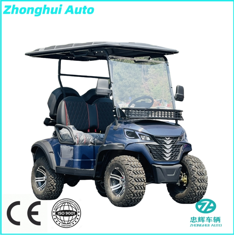 48/72V Lithium Ion Battery Black 6 Seater Golf Carts Gas Powered CE Approved Sightseeing Vehicle 1000cc Buggy