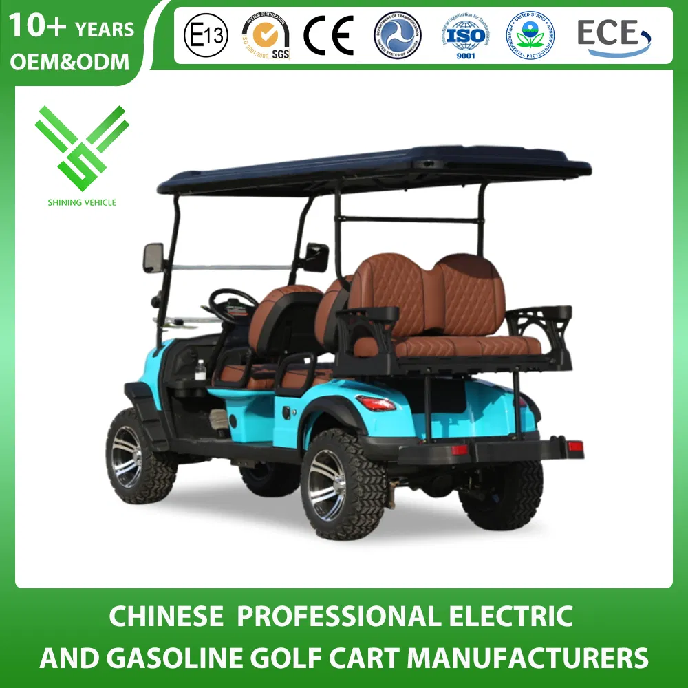 Energy-Efficient Golf Cart Customizable 2/4/2+2/6/4+2/8/6+2 Seater/Seat Electric Utility Hunting Offroad Buggy Club Car Sightseeing Street Legal Cart Factory