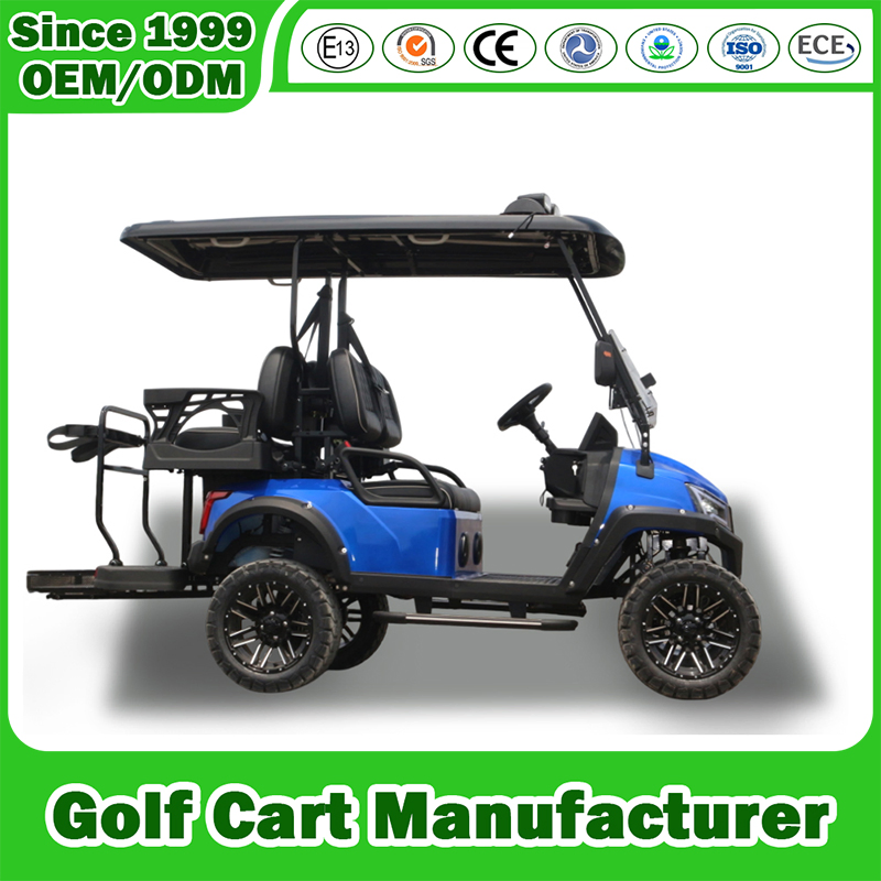 2+2 Seater 4 Passenger Factory Price Club Car Golf Cart Golf Club Cart off Road Street Legal 200cc/300cc/400cc Gas Powered Gasoline Petrol Lifted Golf Cart Manu