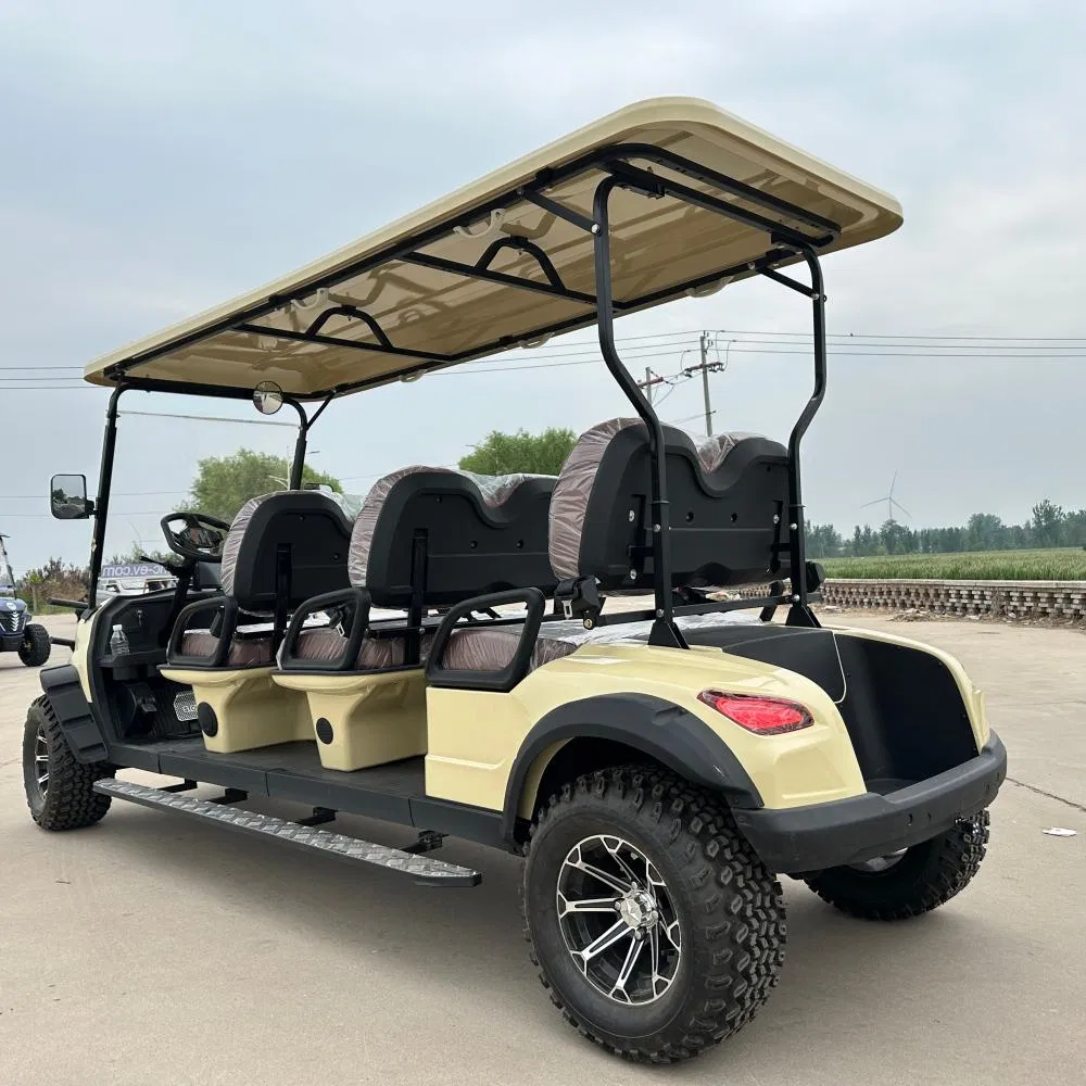 with Front Bumper and Front Basket Lifted off Road 48/72V 4 6 Seater Golf Cart