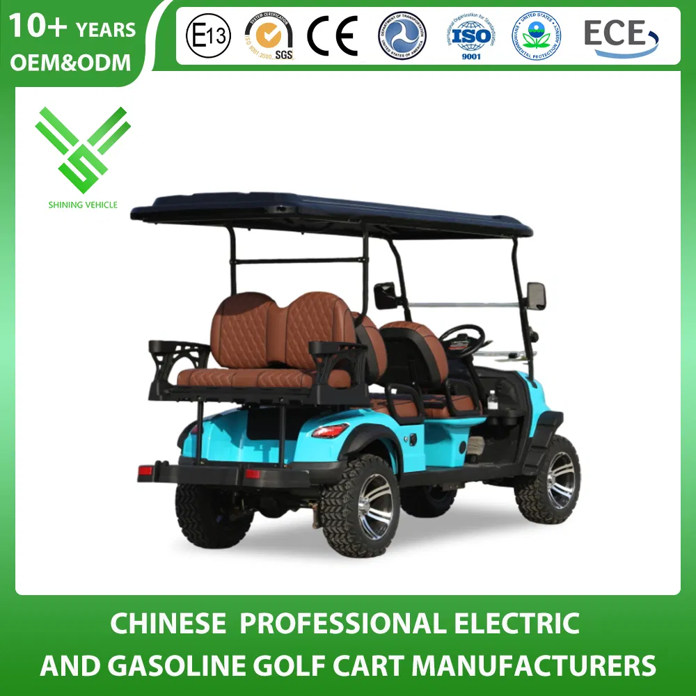 Energy-Efficient Golf Cart Customizable 2/4/2+2/6/4+2/8/6+2 Seater/Seat Electric Utility Hunting Offroad Buggy Club Car Sightseeing Street Legal Cart Factory