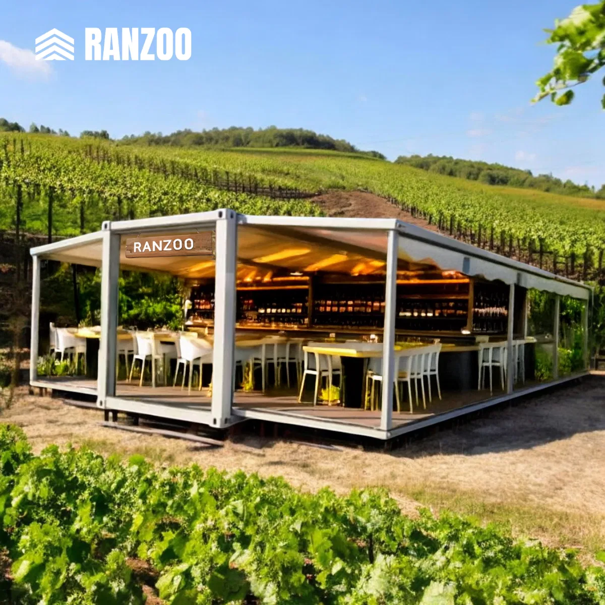 Ranzoo Expandable Container Shop for Retail Spaces with Free Design