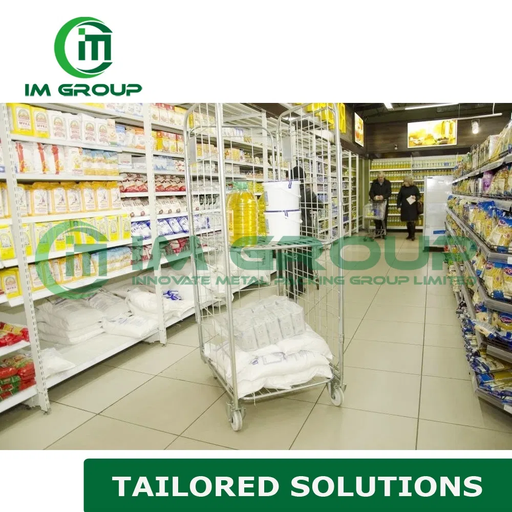 High Quality Warehouse Storage Galvanized Metal Wire Mesh Roll Container