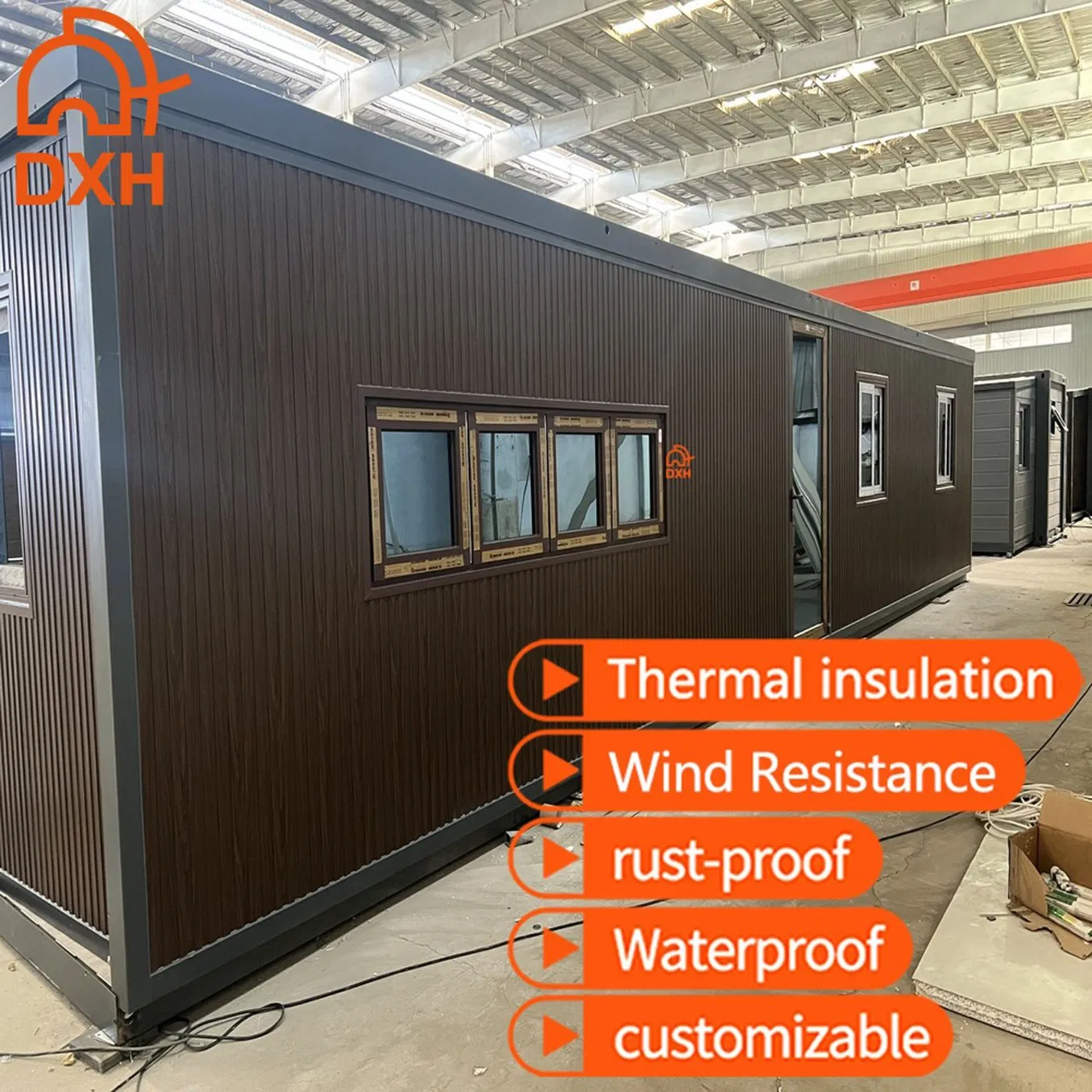 Dxh Dormitory Living Prefabricated Meeting Room 40FT Fireproof Thermal Insulation Vacation Hotel Folding Expandable Container Home