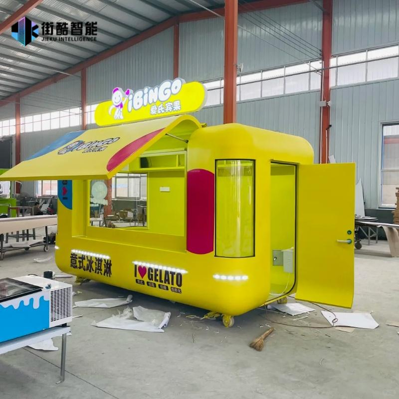 CE Certified Neon Cyberpunk Style Mobile Food Cart for Street Vending