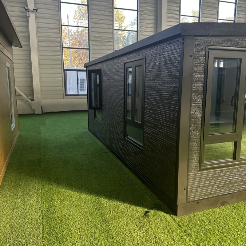 Steel Modular Building with Large Windows for Office and Restroom