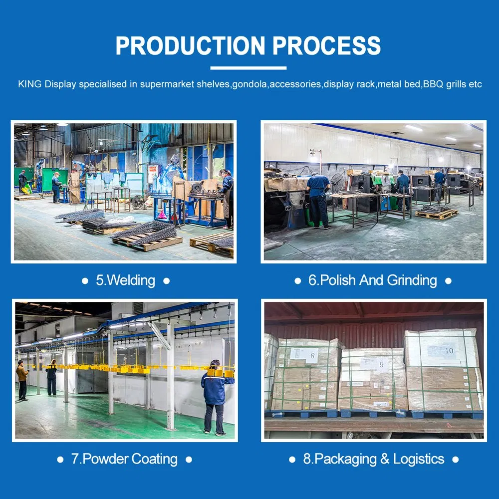 Modern Black Iron Slatwall Gondola Shelving for Retail Spaces