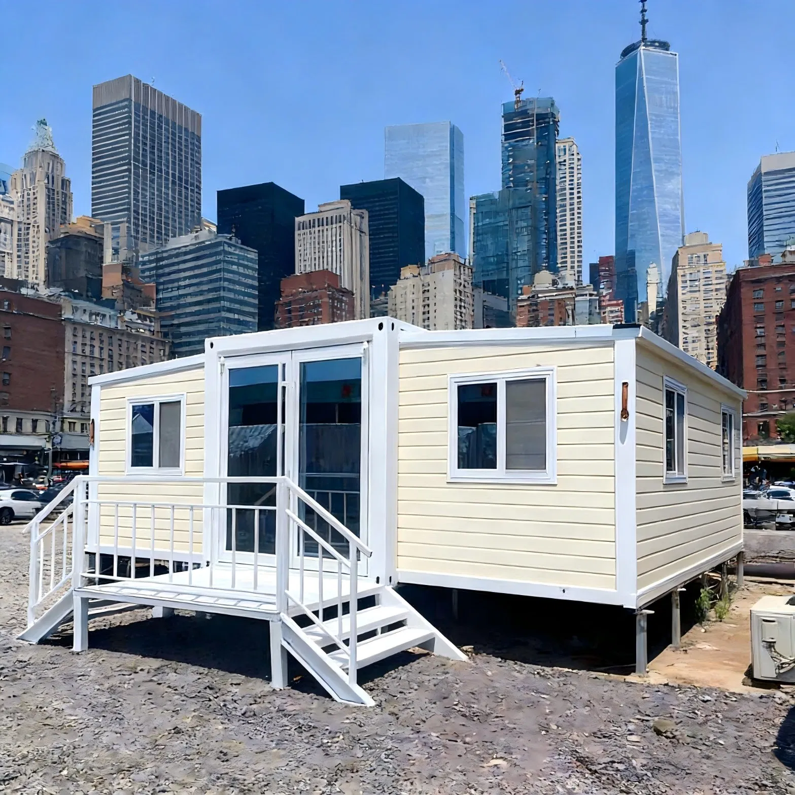 Eco-Friendly Modular Housing, Featuring Quick Assembly and Optional Solar Configuration Solutions.