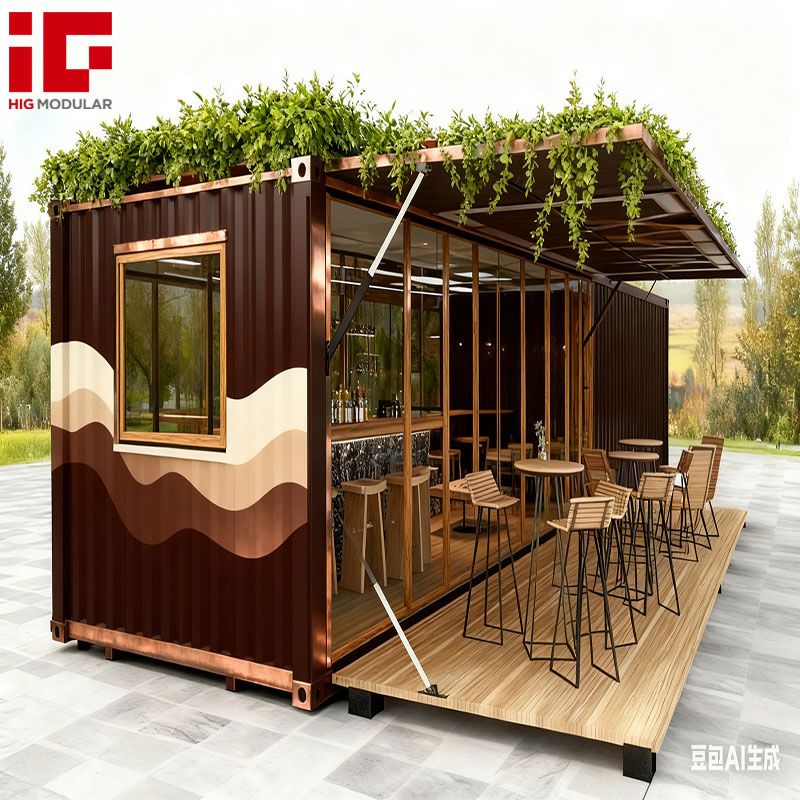 Low Price 20FT 40FT Coffee Kiosk Shipping Container Cafe Outdoor Bar Container Restaurant with Kitchen Prefab Expandable Container Coffee Shop