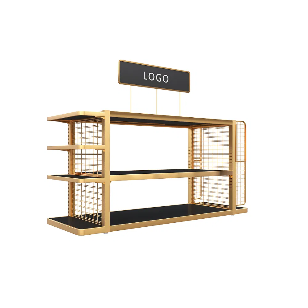 Heavy-Duty 4-Way Metal Shelving Units for Retail Spaces