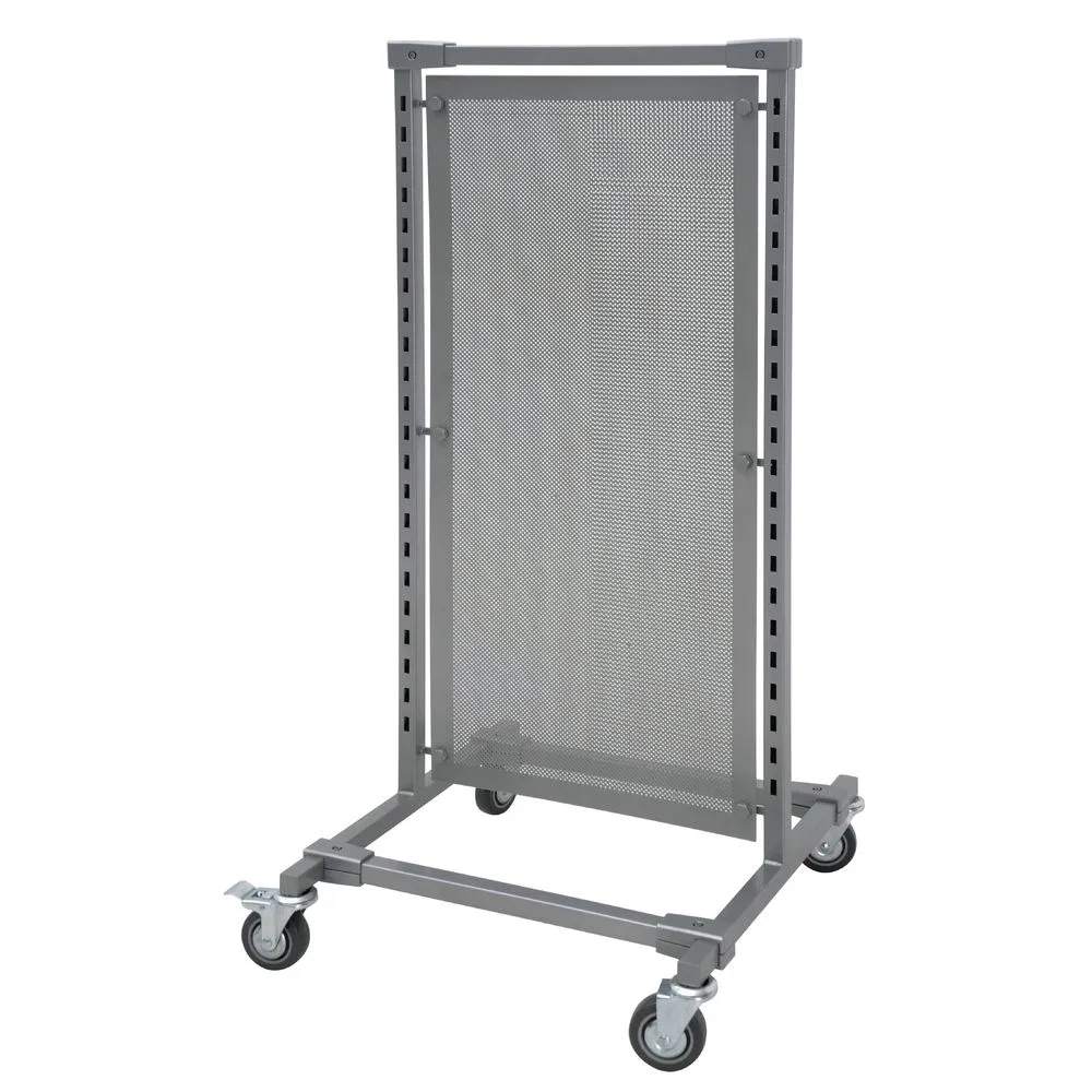 Modern Black Iron Slatwall Gondola Shelving for Retail Spaces