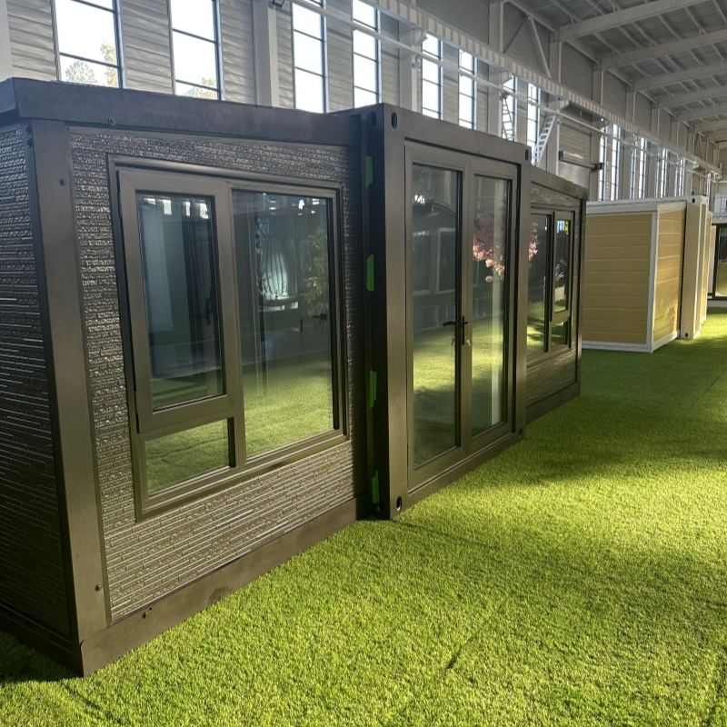 Steel Modular Building with Large Windows for Office and Restroom