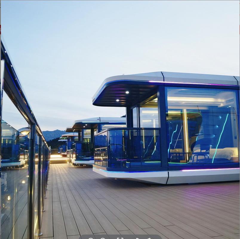 Backyard Space Capsule House Pod Cabin Mobile Home Mini Portable Prefab Smart House Space Capsule Home Guest Room