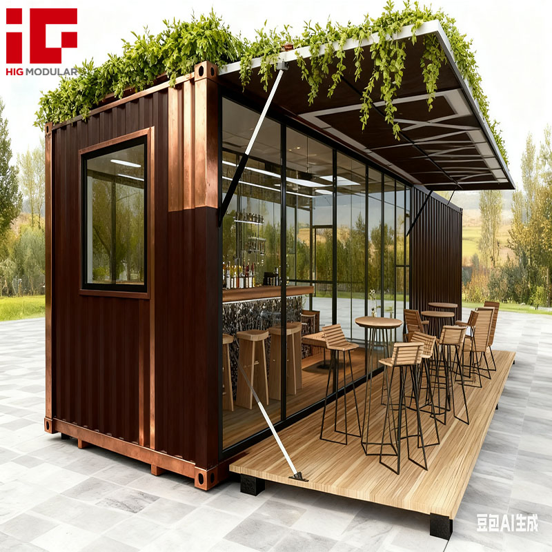 Low Price 20FT 40FT Coffee Kiosk Shipping Container Cafe Outdoor Bar Container Restaurant with Kitchen Prefab Expandable Container Coffee Shop