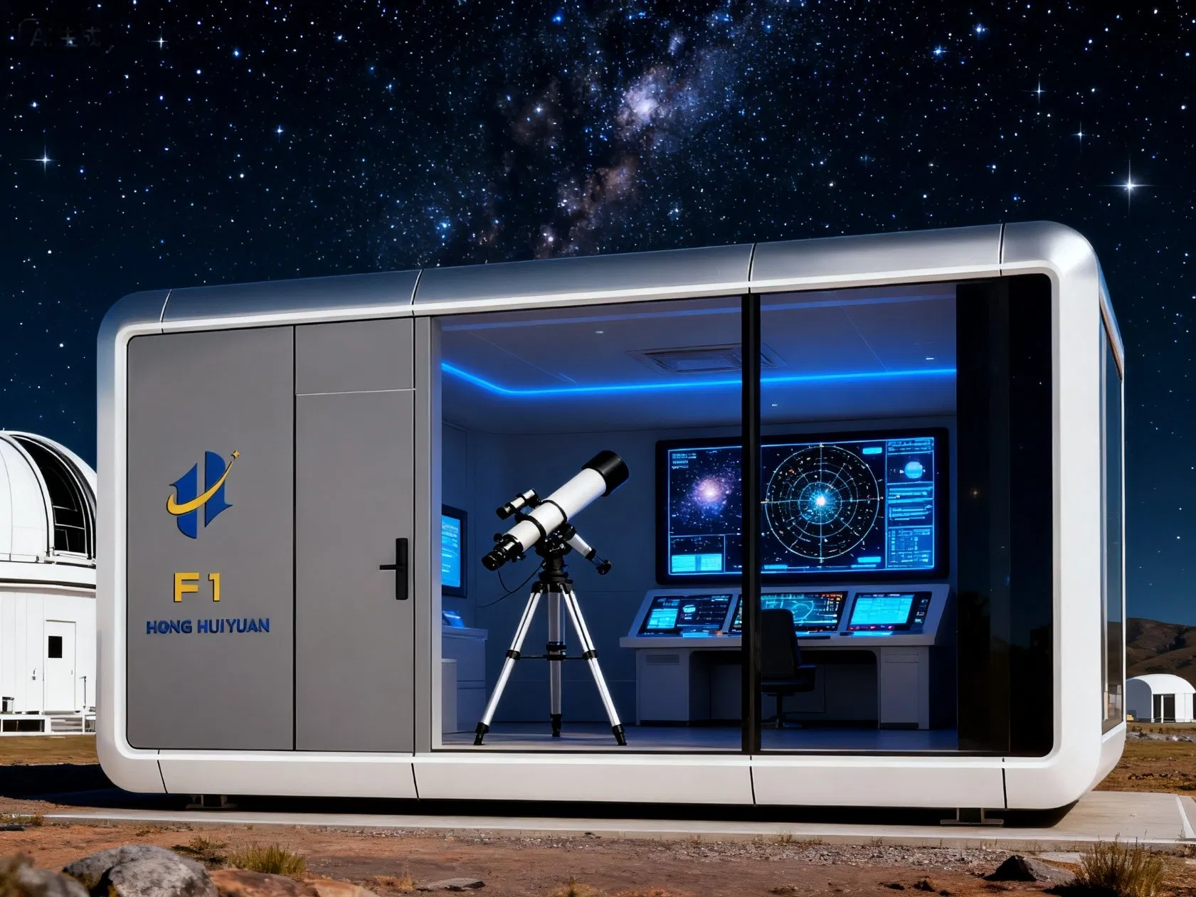 Modular Capsule House for Co-Working Spaces with Soundproof Partitions