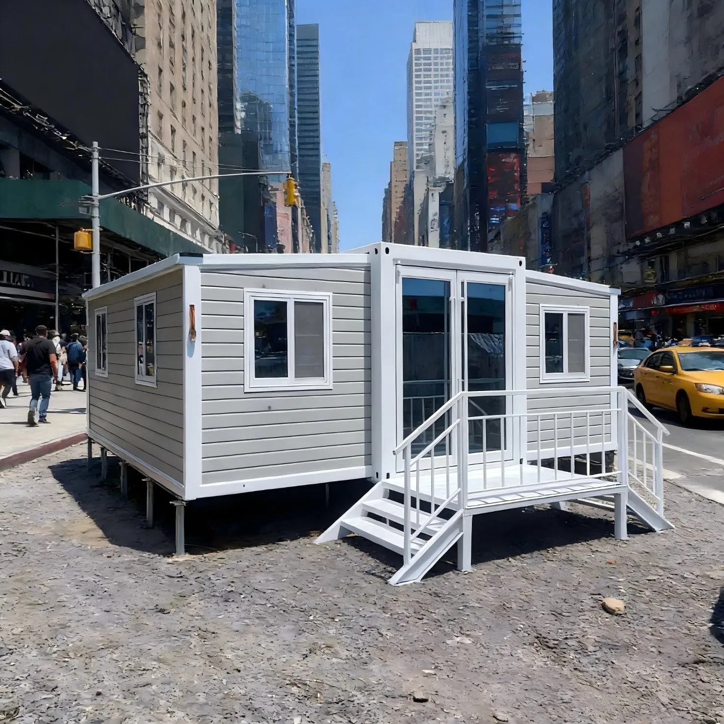 Eco-Friendly Modular Housing, Featuring Quick Assembly and Optional Solar Configuration Solutions.