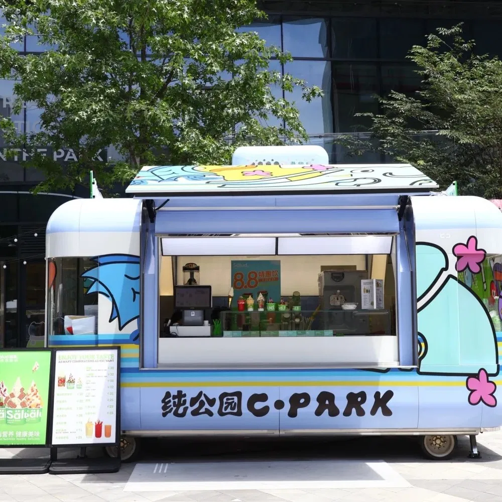 Customized Mobile Food Trailer Pizza Prefabricated Coffee Cart Food Truck