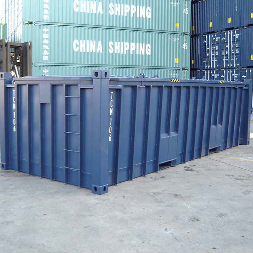 Half Height Container Steel Lid Cover 6mm Steel Floor 20 Feet Open Top Shipping Container for Mining