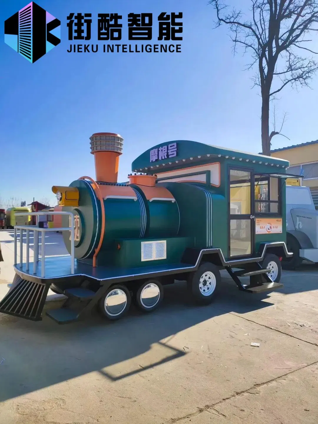 CE Certified Neon Cyberpunk Style Mobile Food Cart for Street Vending