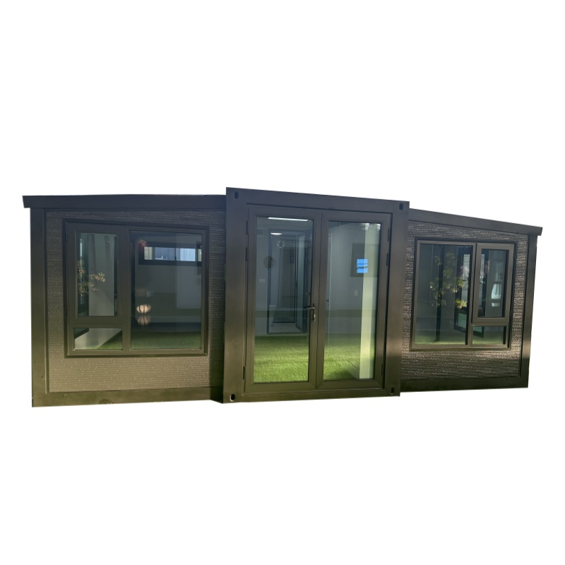 Steel Modular Building with Large Windows for Office and Restroom