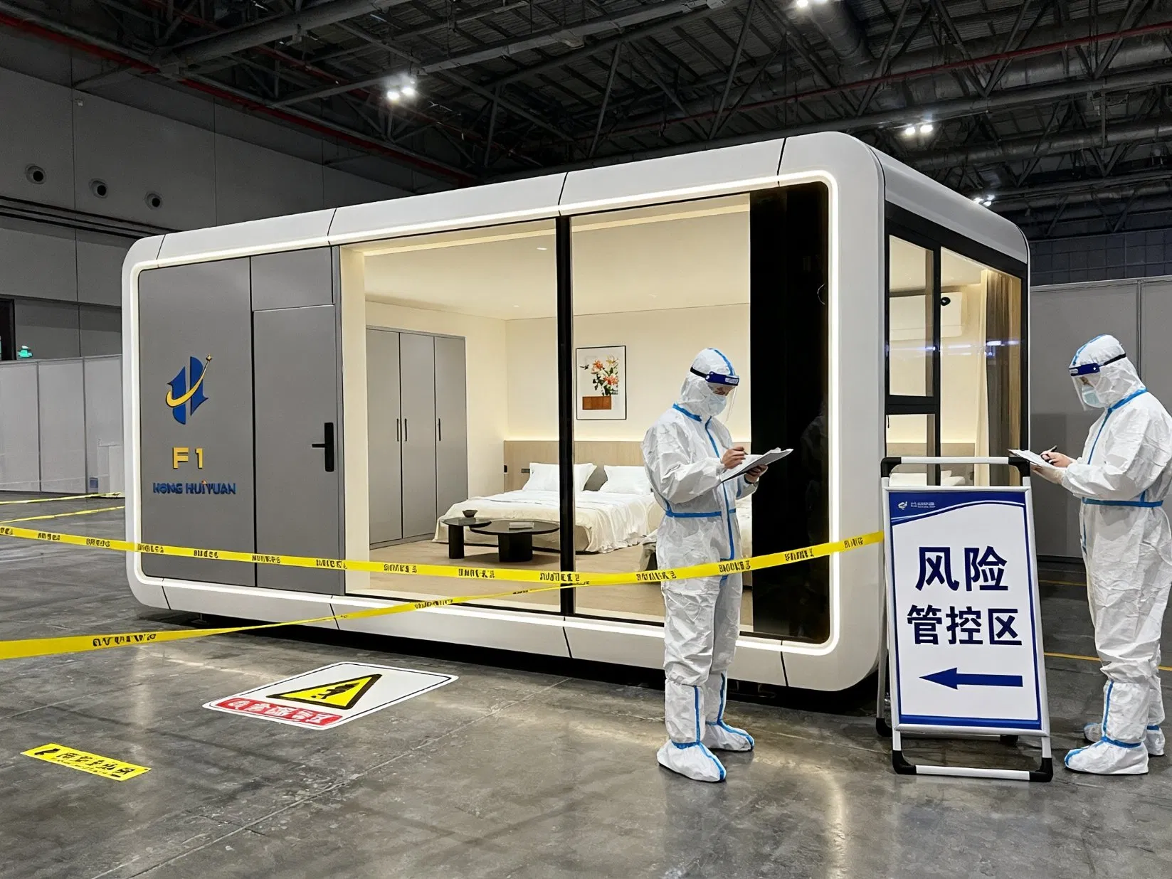 Modular Capsule House for Co-Working Spaces with Soundproof Partitions