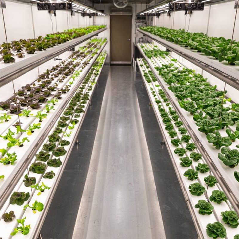 Vertical Farming Container Supplies Food for Mining Areas in Containerized Hydroponic System and Plant Factory