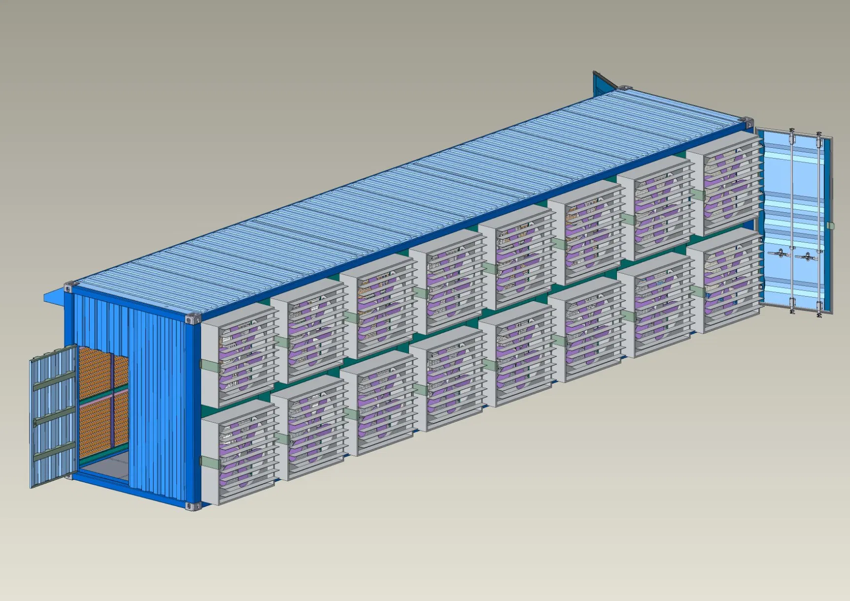 40hq Customized Shipping Air-Cooled Miner Water Hydro Cooling Mining Bitcoin GPU Crypto Miner Box for Btc House Miner T21 Container