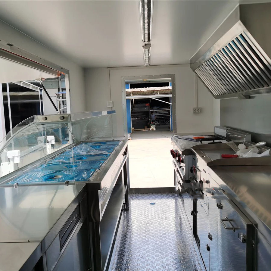 Pizza Oven Burger Stand Hot Dog Shop Customized Stainless Steel Food Trailer