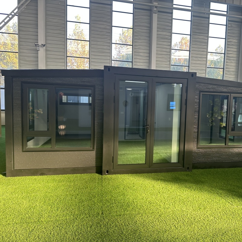 Steel Modular Building with Large Windows for Office and Restroom