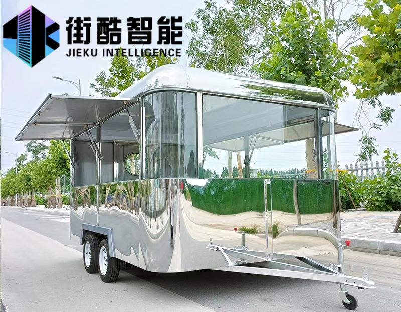CE Certified Neon Cyberpunk Style Mobile Food Cart for Street Vending
