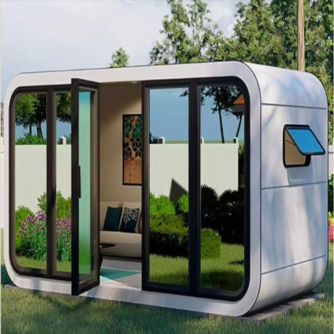 Hot Sale Outdoor Modern Popular Prefab House Tiny House Mobile Working Office House Office Pod Apple Cabin