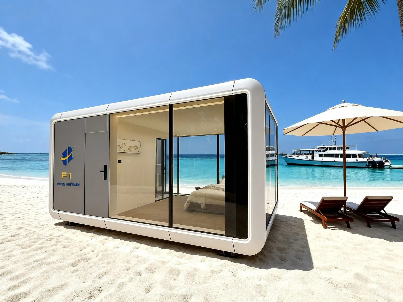 Modular Capsule House for Co-Working Spaces with Soundproof Partitions