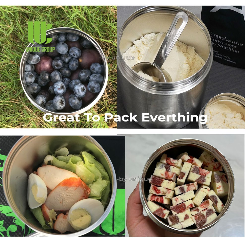 Powder Container Jar Packaging Canister Supplement Tin Storage Collagen