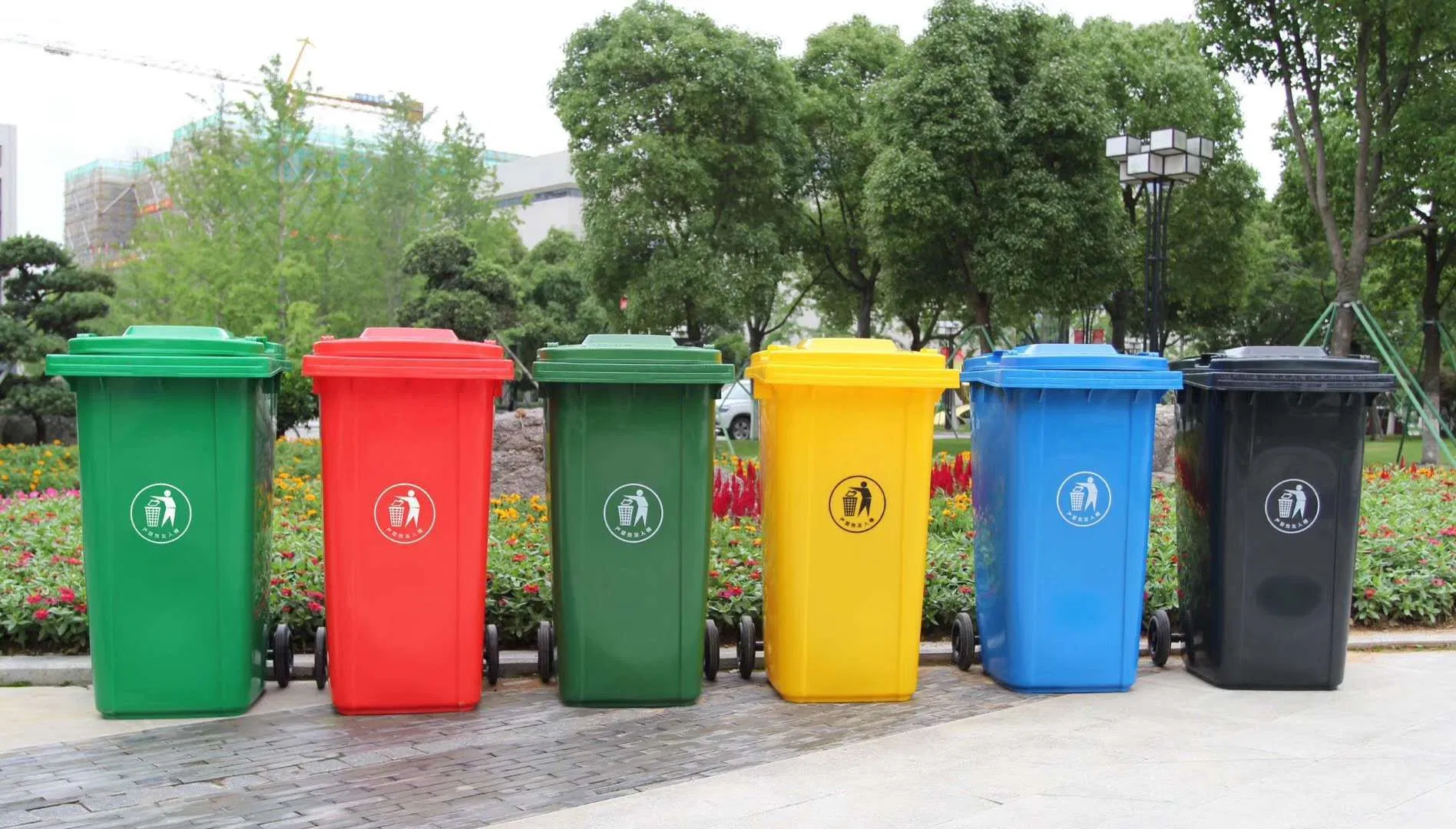 Public Area Plastic Rubbish Container Bin Products