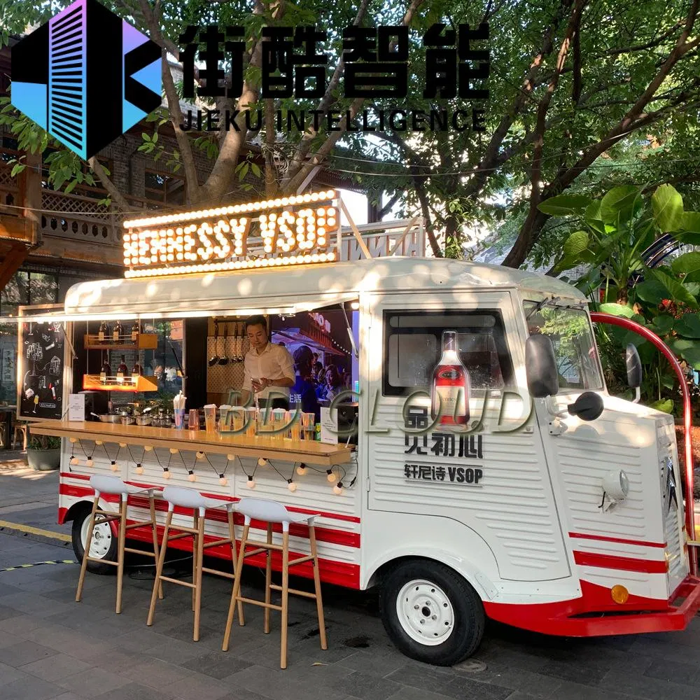 CE Certified Neon Cyberpunk Style Mobile Food Cart for Street Vending