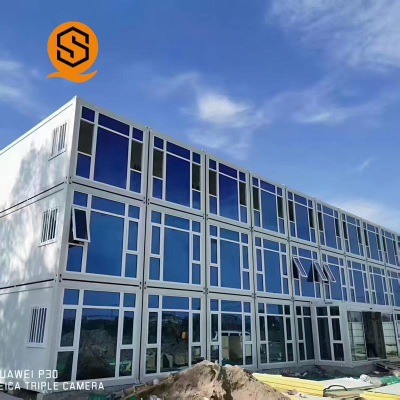 Fast-Assembly Modular Container Housing for Construction Site —— Highlights Speed of Installation and Suitability for Temporary on-Site Accommodation.